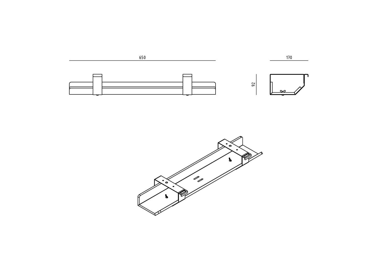 Kabelkanal Filz passend USM Haller Schreibtisch
