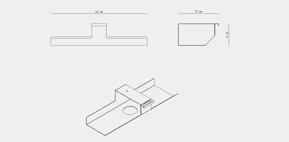 Kabelkanal Chrom passend USM Haller Schreibtisch