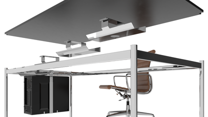 Kabelkanal Chrom passend USM Haller Schreibtisch