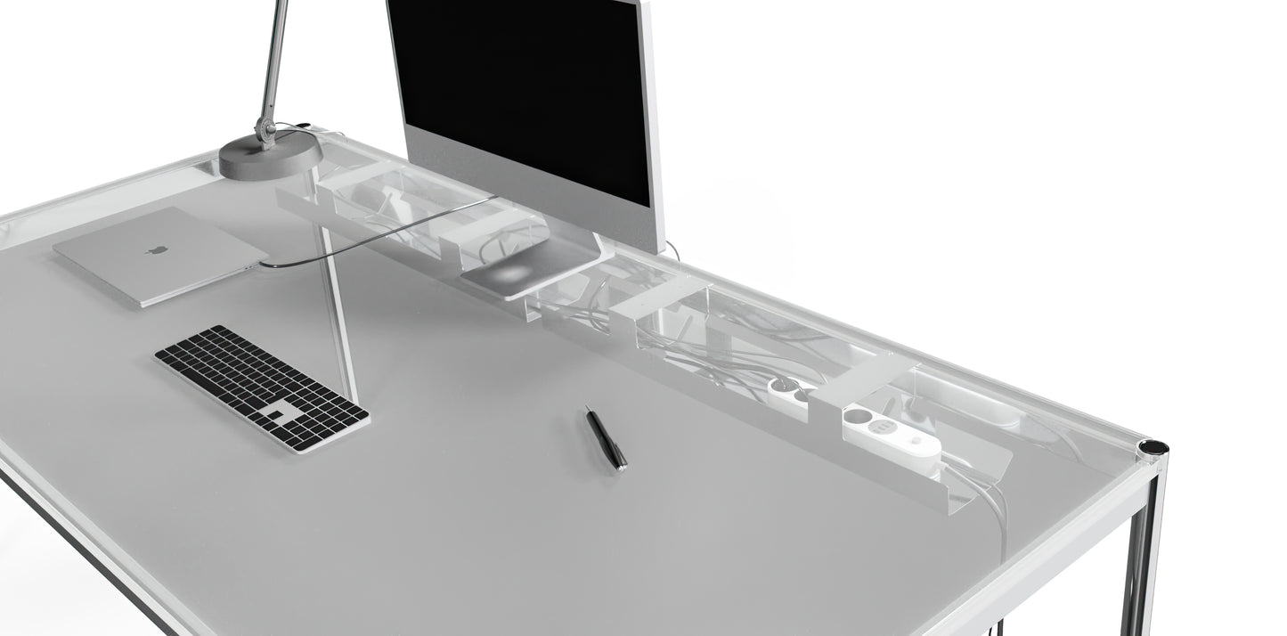 Kabelkanal Chrom passend USM Haller Schreibtisch