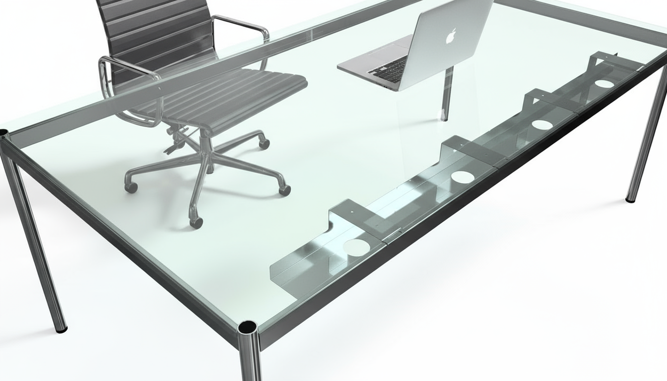 Kabelkanal Chrom passend USM Haller Schreibtisch